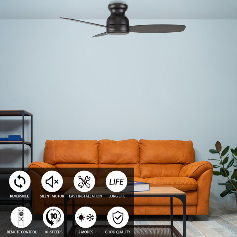 Ebern Designs Ajesh 48'' Ceiling Fan with LED Lights Wayfair
